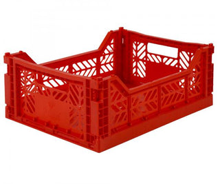 Lillemor Folding crate - Midi - red