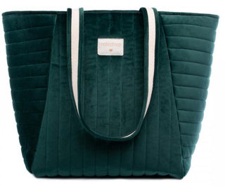 Nobodinoz  Savanna Velvet maternity bag - Jungle green