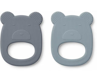 Liewood Geo teether 2 pack - Mr bear blue mix