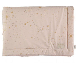 Nobodinoz Laponia blanket - gold stella dream pink