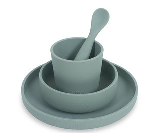 Jollein  eetset siliconen - Ash Green