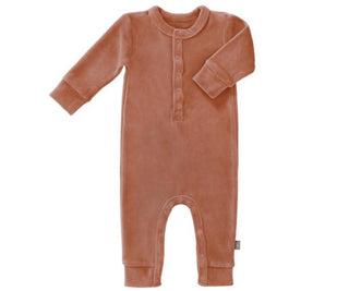 Fresk  Pyjama zonder voet velours Ash rose - 0-3m