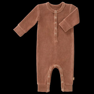 Fresk  Pyjama zonder voet velours - Tawny brown - 3-6m