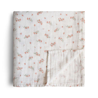 Mushie Swaddle - Pink Flowers