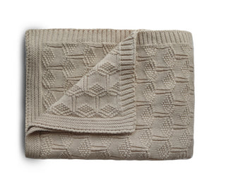 Mushie Blanket honeycomb - beige