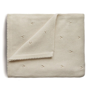 Mushie Blanket pointelle - Ivory