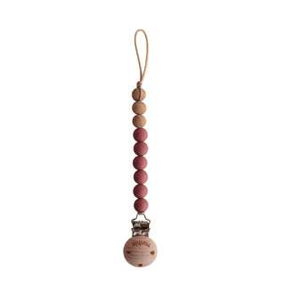 Mushie Speenketting Eva - Red wood