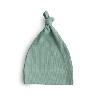 Mushie Ribbed Baby Beanie - Roman Green