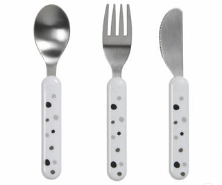 Done by deer Cutlery set Dreamy dots - White