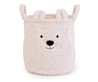 Childhome  Opbergmand - 30x30x30 Cm - Teddy - Ecru