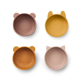 Liewood Iggy Silicone Bowls 4 Pack - Rose mix