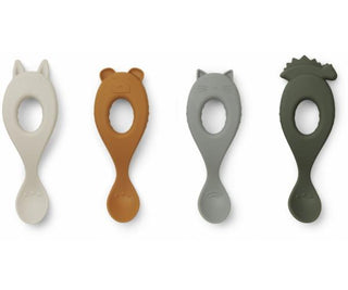 Liewood  Liva silicone spoon - 4 pack - hunter green mix