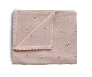 Mushie Blanket pointelle - blush