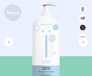 Naïf Reinigende Wasgel voor Baby & Kids 500ml