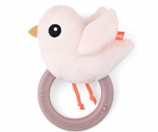 Done by deer Sensory rattle w/teether - Birdee - Powder