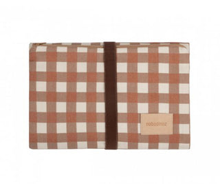 Nobodinoz  Hyde Park waterproof changing pad • Terracotta Checks