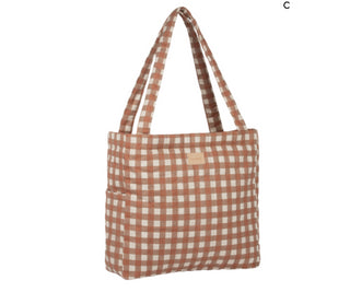 Nobodinoz  Hyde Park Tote Bag Terracotta Checks