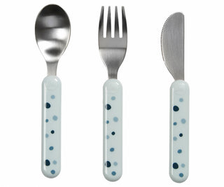 Done by Deer Cutlery set Dreamy dots - Blue