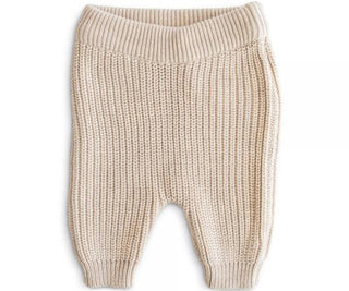 Mushie Chunky Knit - Pants beige 0-3 maand