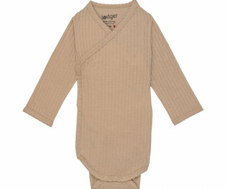 Lodger Romper Seersucker LS - 2 stuks- Beige