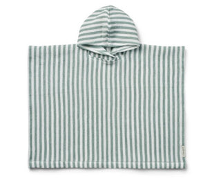 Liewood Paco Poncho - Y/D stripes Peppermint / White