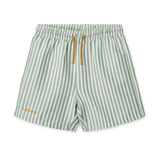 Liewood Duke Stripe Board Shorts - Stripe Peppermint Crisp white